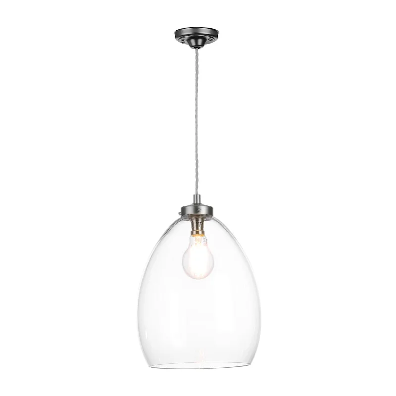 Contemporary Ceiling Lights with Unique, Abstract ShapesDavid Hunt Yeovil Single Pendant Aged Silver