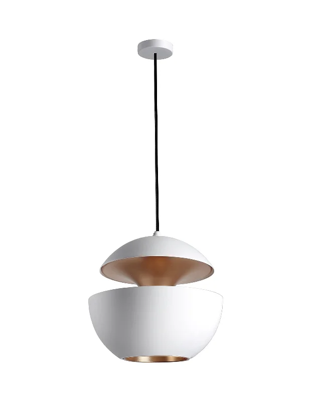 Gothic Ceiling Lights with Dark Metalwork and Pointed ArchesDCW Editions HERE COMES THE SUN 350 Pendant White & Copper Gothic Ceiling Lights with Dark Metalwork and Pointed ArchesDCW Editions HERE COMES THE SUN 350 Pendant White & Copper