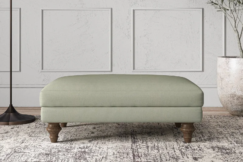 Japanese - Inspired Ceiling Lights with Shoji - Screen - like DiffusersDeni Medium Footstool - Recycled Cotton Seaspray
