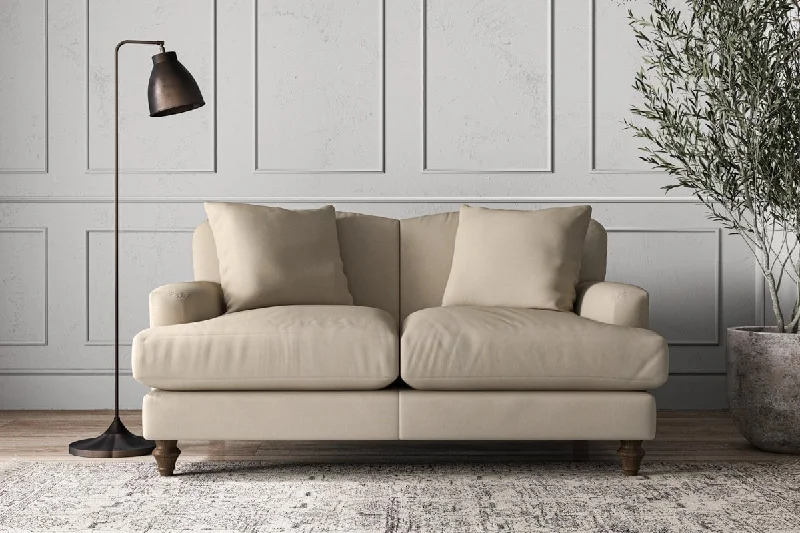 Japanese - Inspired Ceiling Lights with Shoji - Screen - like DiffusersDeni Small Sofa - Recycled Cotton Stone
