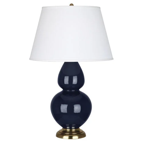 crystal table lamps with dazzling prisms for a glamorous effectDouble Gourd Midnight Blue Glazed Table Lamp