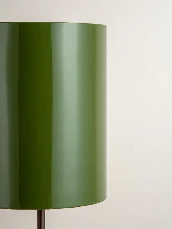 leather table lamps with a distressed texture for a rugged charmEdition 1.7 - green lacquered lampshade - shade only