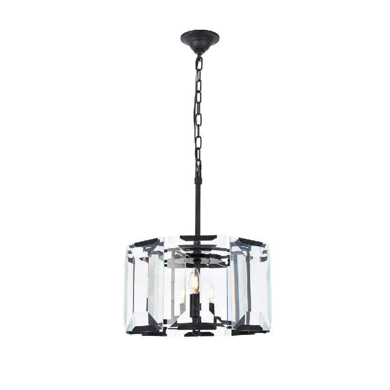 Mid - Century Modern Ceiling Lights with Simple, Sleek LinesElegant Monaco 1211D17FB Pendant Light - Flat Black (Matte)