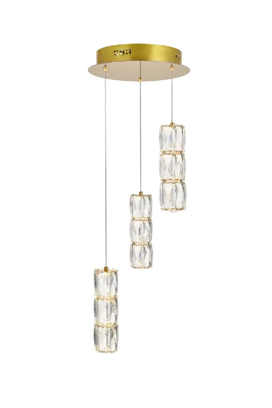 Art Nouveau Ceiling Lights with Organic, Flowing ShapesElegant Polaris 3500D3RG Pendant Light - Gold