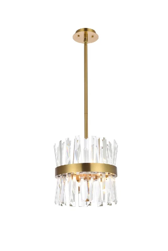 Art Nouveau Ceiling Lights with Organic, Flowing ShapesElegant Serephina 6200D12SG Pendant Light - Satin Gold