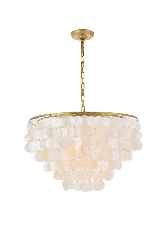 Metal Ceiling Lights in Brass, Copper, Stainless Steel, and IronElegant Selene LD5050D24BR Pendant Light - Brass And White