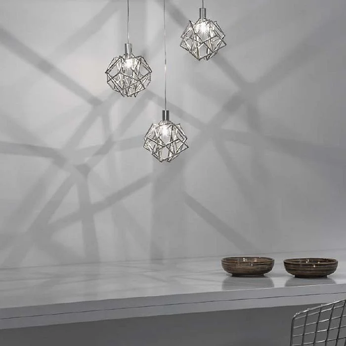 Retro Ceiling Lights Inspired by the 1950s and 1960s DesignEtoile Small Nickel Ceiling Pendant Light By Terzani