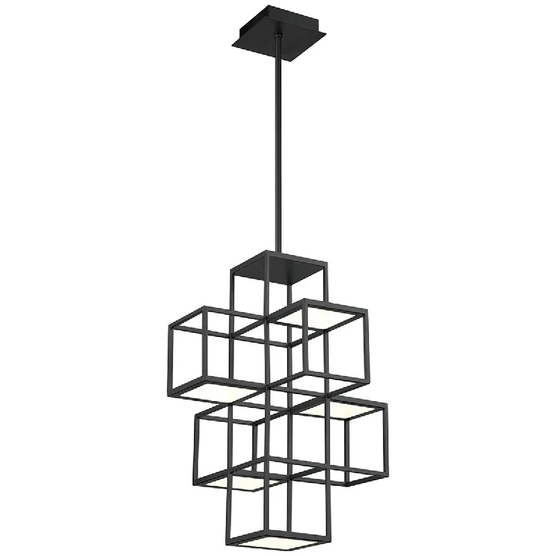African - Inspired Ceiling Lights with Tribal Patterns and Natural MaterialsEurofase Ferro 5-Light LED Pendant