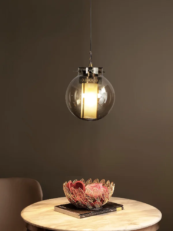 Tropical - Themed Ceiling Lights with Palm - Leaf Shapes and Rattan WrapsEverly Small Smoky Pendant Light Tropical - Themed Ceiling Lights with Palm - Leaf Shapes and Rattan WrapsEverly Small Smoky Pendant Light