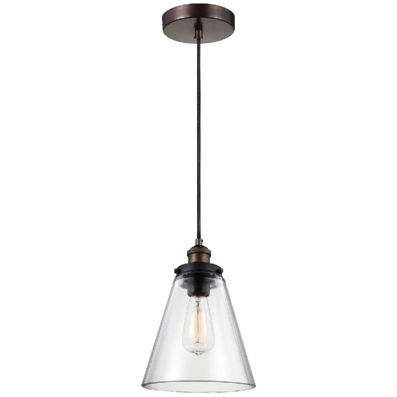 Glass Ceiling Lights with Frosted, Colored, or Etched GlassFeiss Baskin 1 Light Steel Pendant
