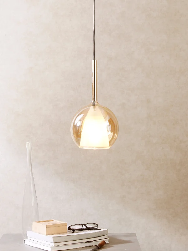 Crystal Ceiling Lights with High - Quality Swarovski CrystalsFire Small Amber Pendant Light
