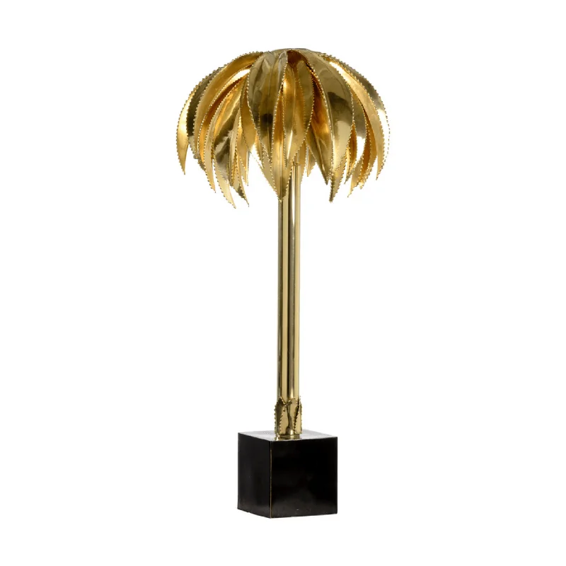 crystal table lamps with dazzling prisms for a glamorous effectGold Wild Palm Lamp
