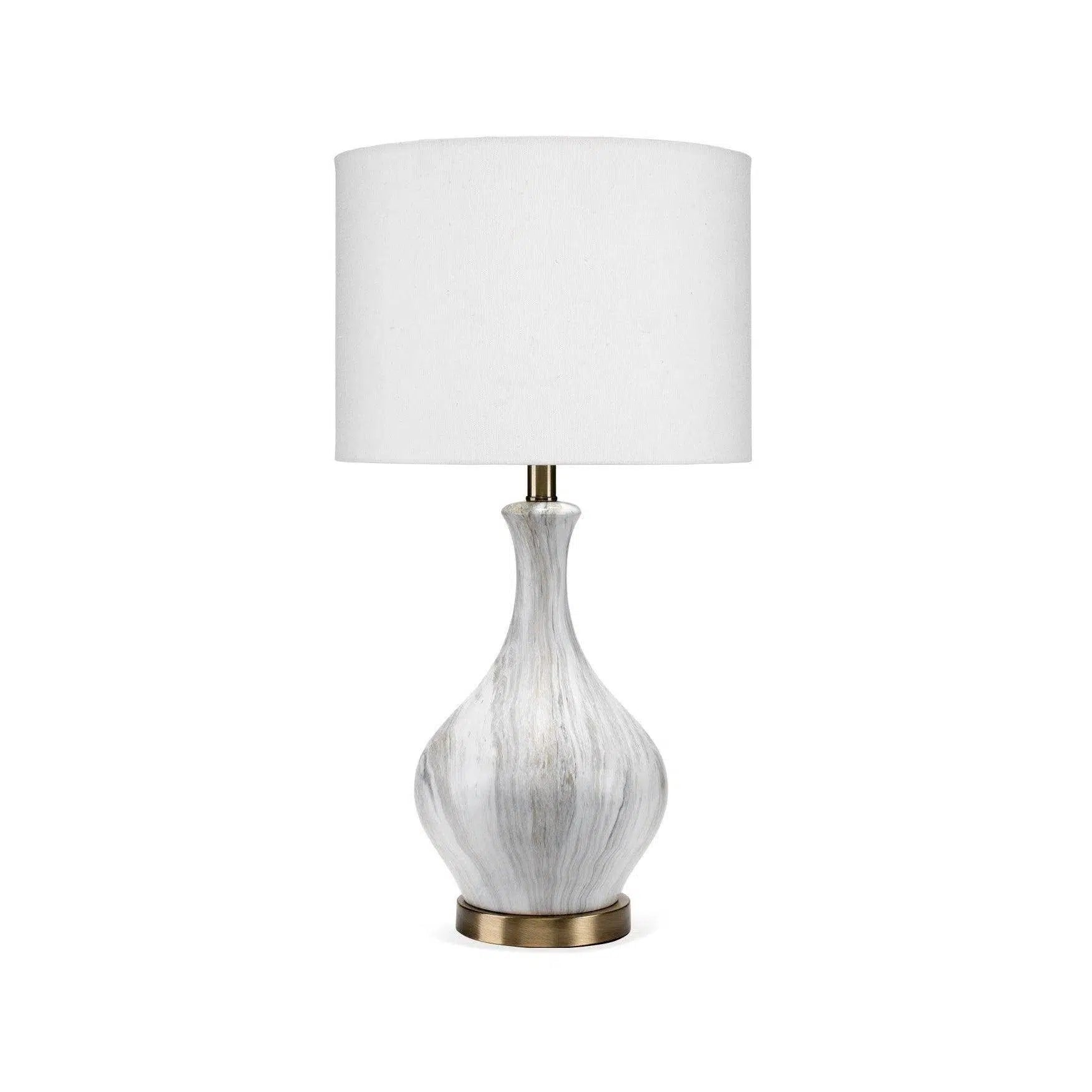 victorian style table lamps with ornate details for traditional homesGrey Ceramic Acrylic Mila Table Lamp