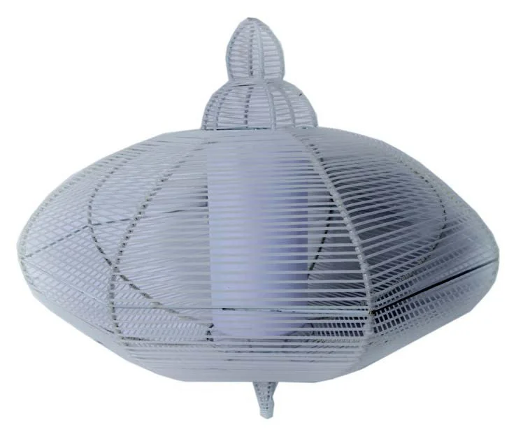 Tropical - Themed Ceiling Lights with Palm - Leaf Shapes and Rattan WrapsH & M Pendant -2