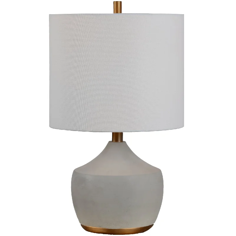 glass table lamps with a frosted surface for soft light diffusionHomer Cement & Gold Table Lamp
