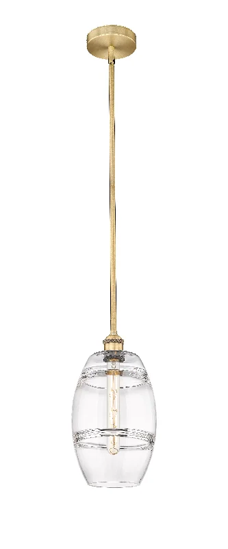 African - Inspired Ceiling Lights with Tribal Patterns and Natural MaterialsInnovations Lighting 616-1S-BB-G557-8CL  Edison Pendant Light Brushed Brass