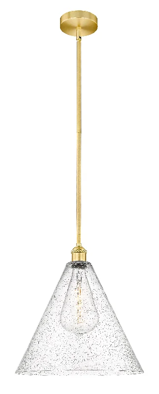 Mediterranean - Style Ceiling Lights with Terra - Cotta and Ceramic DetailsInnovations Lighting 616-1S-SG-GBC-164  Edison Pendant Light Satin Gold