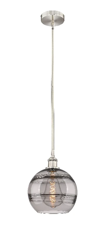 Indian - Themed Ceiling Lights with Intricate Filigree and Mirror WorkInnovations Lighting 616-1S-SN-G556-10SM  Edison Pendant Light Brushed Satin Nickel