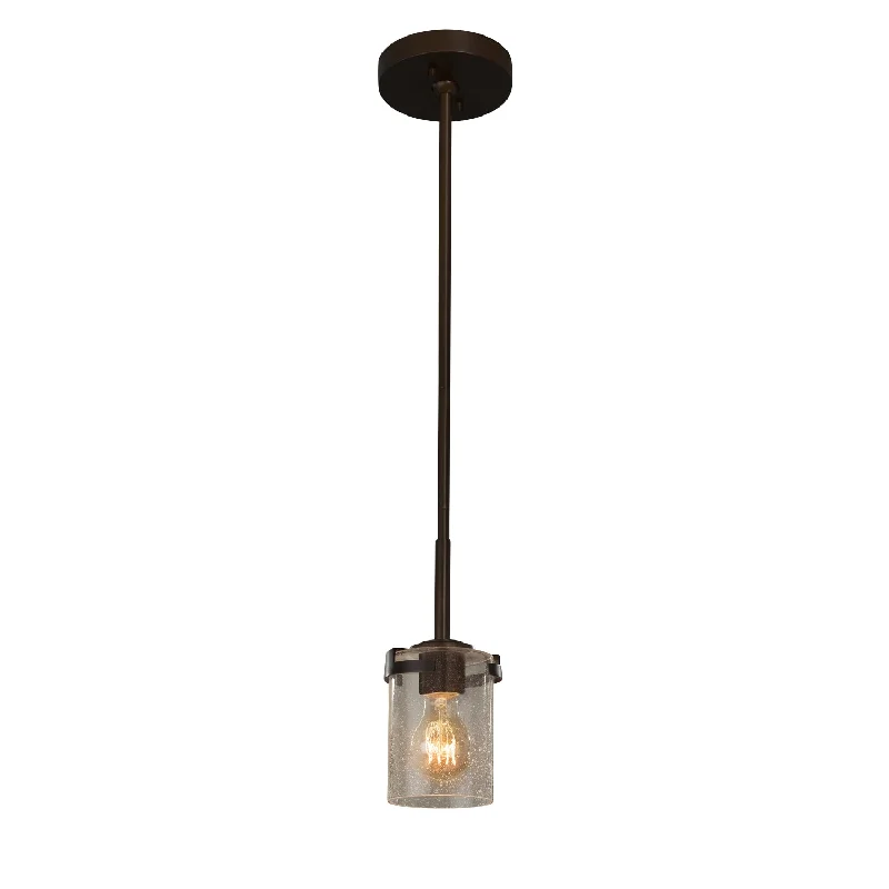 Glass Ceiling Lights with Frosted, Colored, or Etched GlassOne Light Pendant