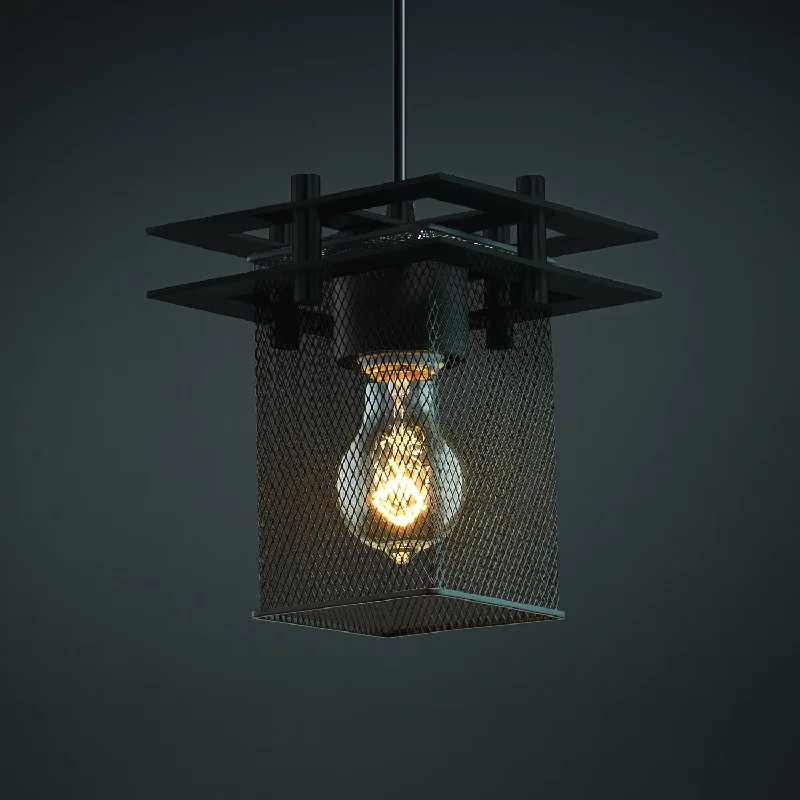 African - Inspired Ceiling Lights with Tribal Patterns and Natural MaterialsOne Light Pendant