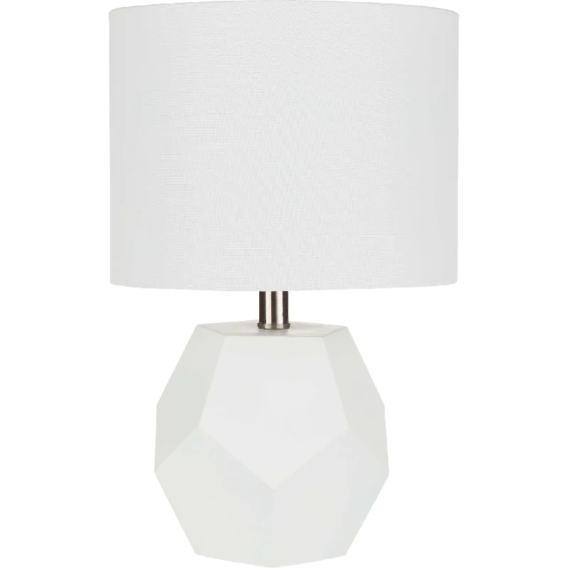 bohemian table lamps with colorful patterns for eclectic bedroomsKeanu Table Lamp White