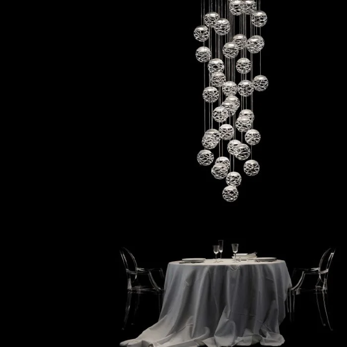 Gothic Ceiling Lights with Dark Metalwork and Pointed ArchesKelly 36 Light Cluster In 3 Colours Gothic Ceiling Lights with Dark Metalwork and Pointed ArchesKelly 36 Light Cluster In 3 Colours