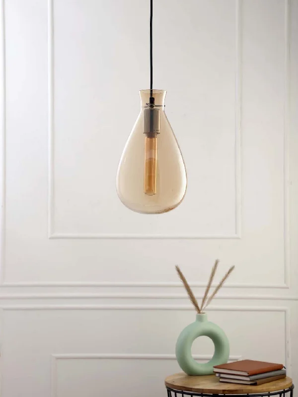 Scandinavian Style Ceiling Lights with Light Wood AccentsLilian Amber Pendant Light