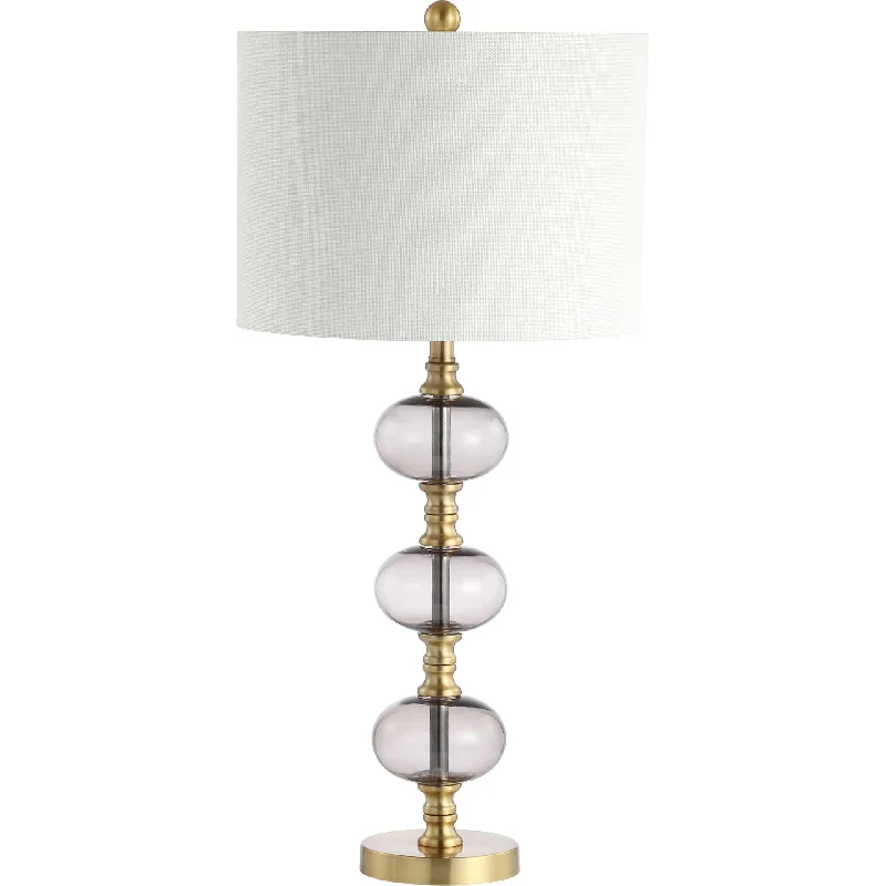 bohemian table lamps with colorful patterns for eclectic bedroomsMalva Table Lamp Smoking Gray/Brass Gold (Set of 2)