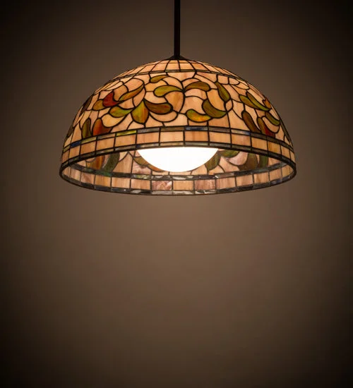 Retro Ceiling Lights Inspired by the 1950s and 1960s DesignMeyda Tiffany Tiffany Turning Leaf 179681 Pendant Light - Mahogany Bronze
