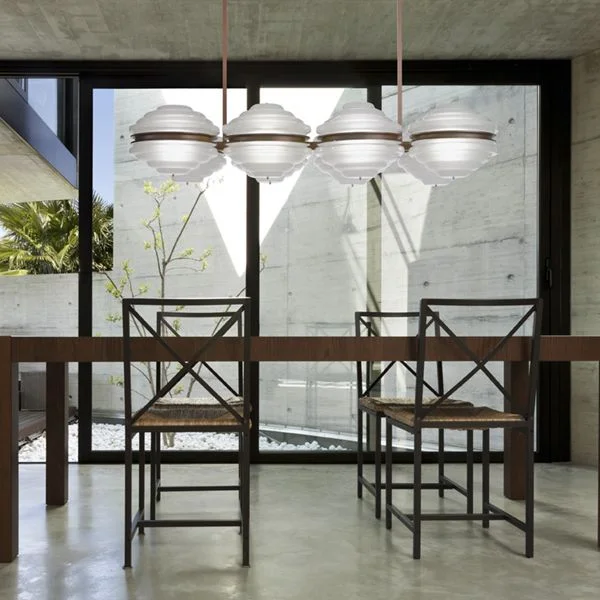 Glass Ceiling Lights with Frosted, Colored, or Etched GlassModern Italian glass breakfast bar light