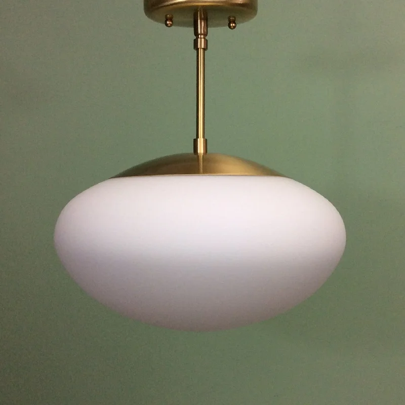 Metal Ceiling Lights in Brass, Copper, Stainless Steel, and IronMushroom Globe Pendant