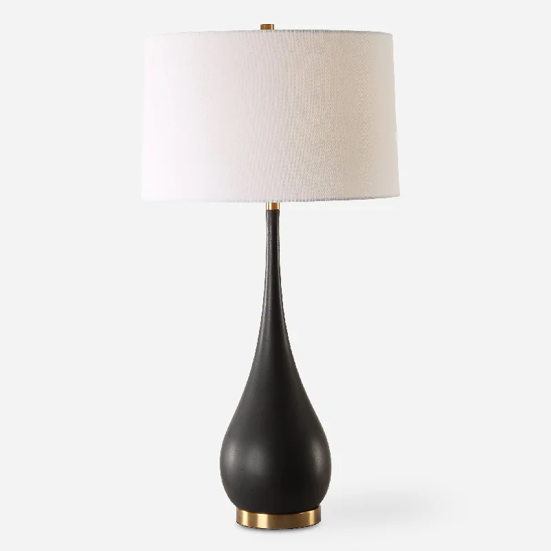 fabric table lamps with a linen shade for a relaxed and breathable lookNocturnal Black Table Lamp