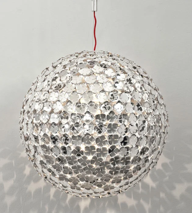 Gothic Ceiling Lights with Dark Metalwork and Pointed ArchesOrtenzia 70 Cm Gold-Plated Or Nickel Ceiling Globe Light From Terzani