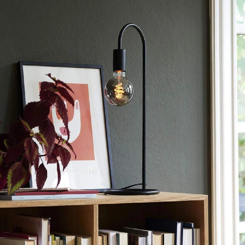 glass table lamps with a frosted surface for soft light diffusionPaco Table Lamp - Black