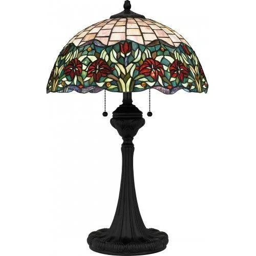 victorian style table lamps with ornate details for traditional homesTiffany 3-Light Table Lamp