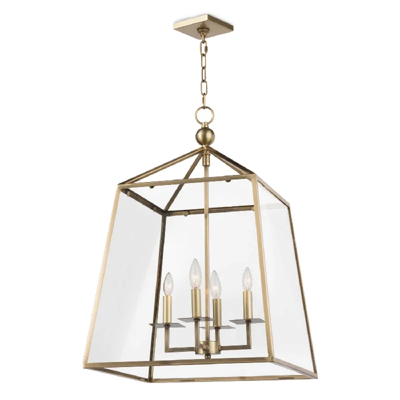Crystal Ceiling Lights with High - Quality Swarovski CrystalsRegina Andrew Cachet 16-1010NB Pendant Light - Natural Brass