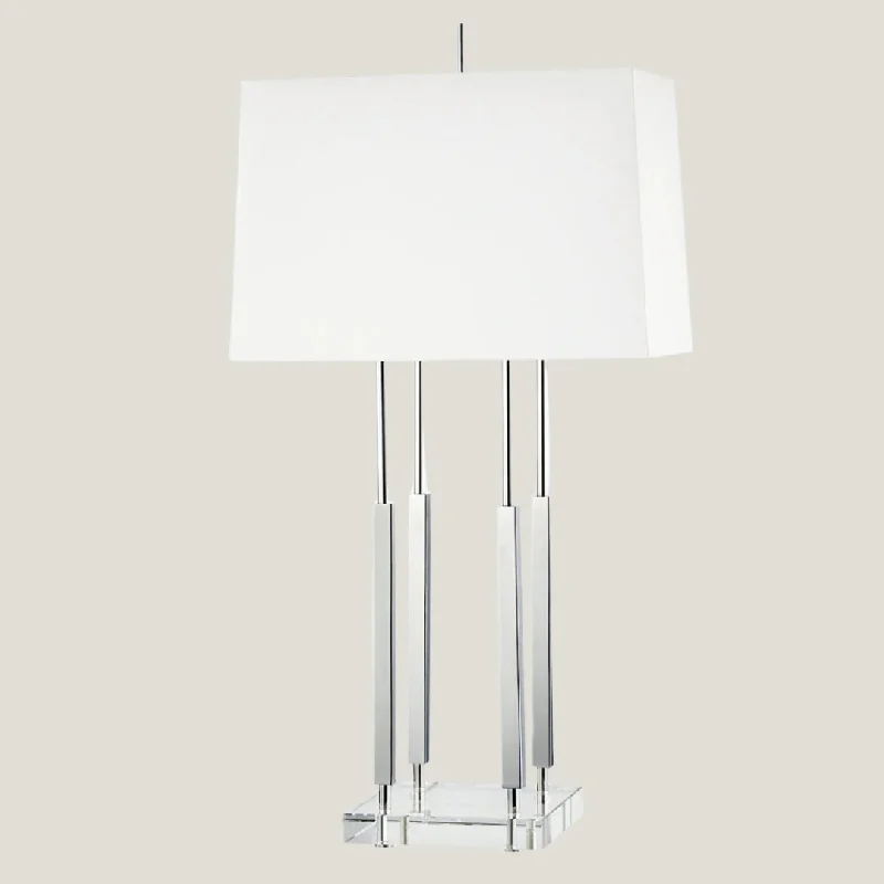 bohemian table lamps with colorful patterns for eclectic bedroomsRhinebeck Table Lamp - Polished Nickel - Hudson Valley Lighting