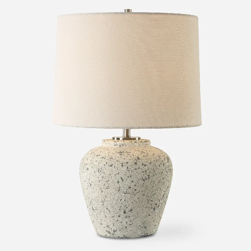 industrial style table lamps with exposed bulbs for loft apartmentsRupture Aged Ivory Table Lamp