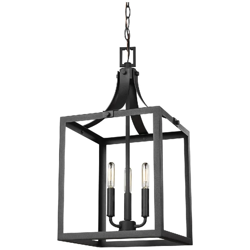 Victorian - Inspired Ceiling Lights with Ornate Crystal ChandeliersSea Gull Lighting Labette Medium 3 Light Hall Foyer Pendant