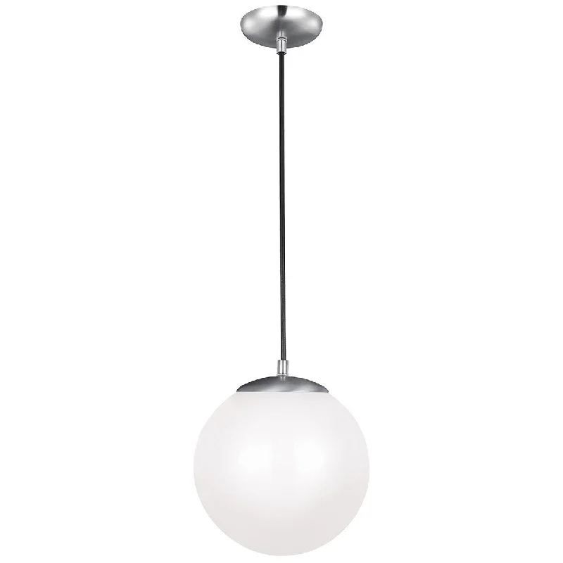 Japanese - Inspired Ceiling Lights with Shoji - Screen - like DiffusersSea Gull Lighting Leo Hanging Satin Aluminum Globe One Light Pendant Japanese - Inspired Ceiling Lights with Shoji - Screen - like DiffusersSea Gull Lighting Leo Hanging Satin Aluminum Globe One Light Pendant
