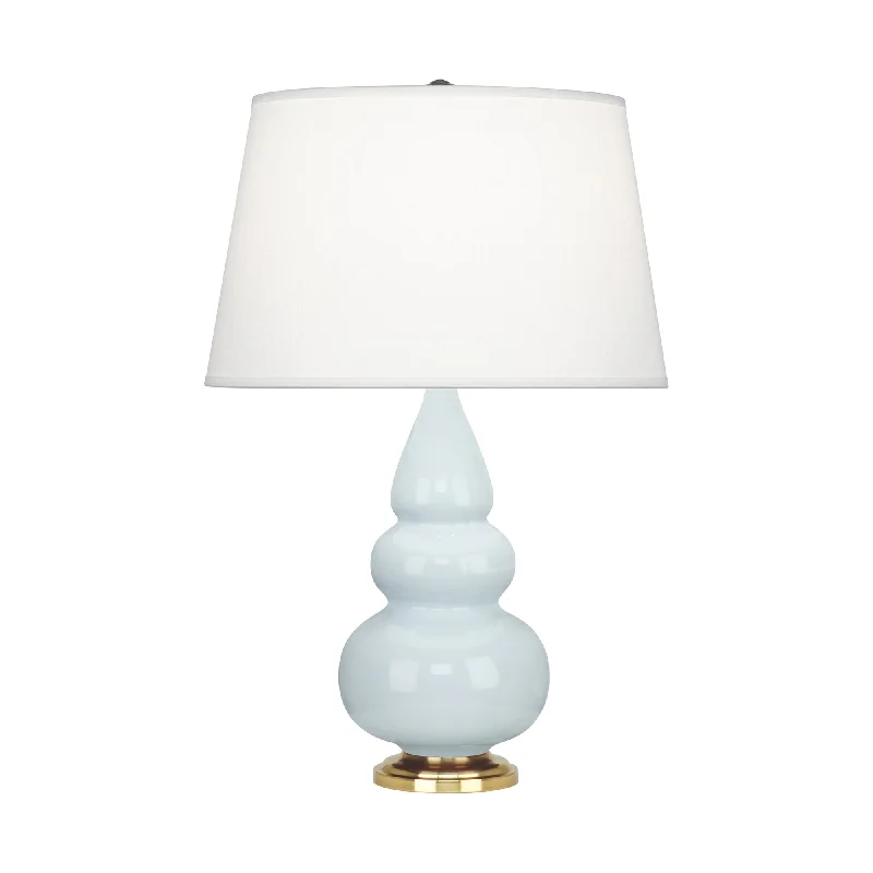 marble table lamps with a luxurious veined pattern for high end decorSmall Triple Gourd Baby Blue Glazed Accent Table Lamp