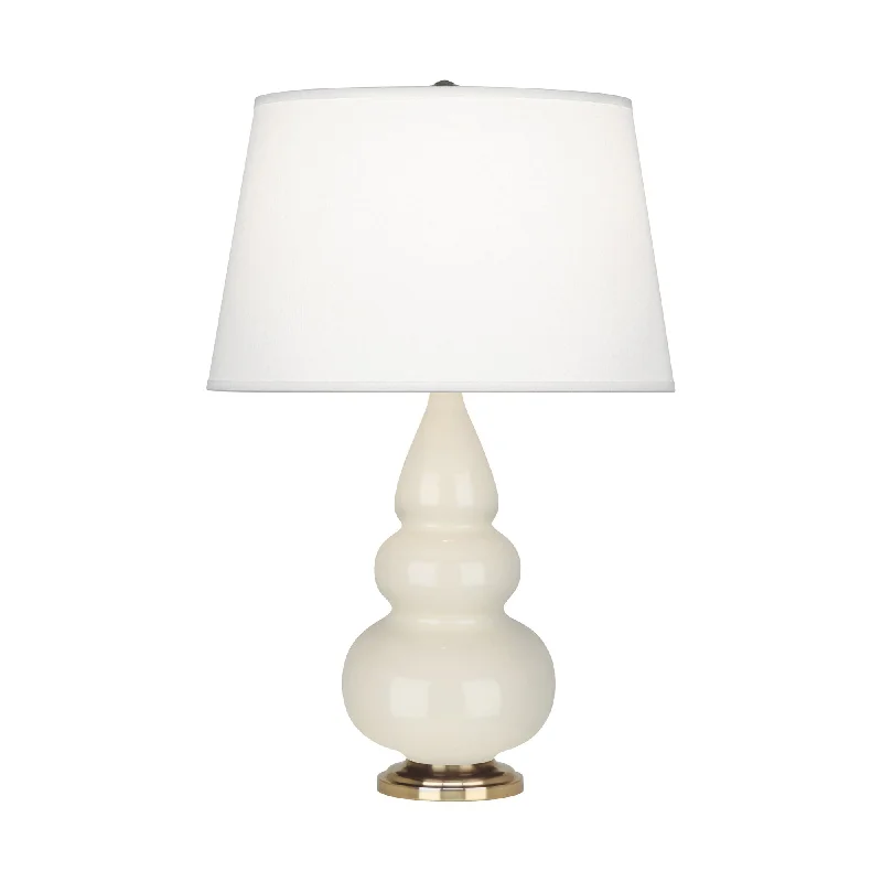 bohemian table lamps with colorful patterns for eclectic bedroomsSmall Triple Gourd Bone Glazed Accent Table Lamp