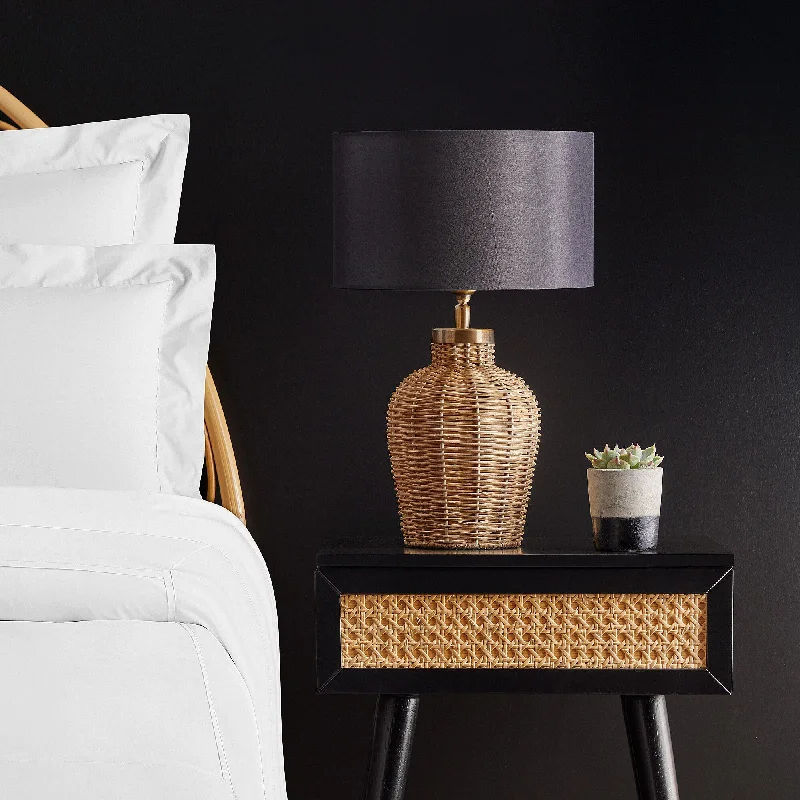 coastal style table lamps with nautical elements for beach housesSmaller Rattle table lamp in natural cane coastal style table lamps with nautical elements for beach housesSmaller Rattle table lamp in natural cane