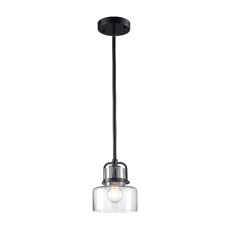 Industrial Style Ceiling Lights with Exposed Bulbs and Metal CagesTiffany Glass Pendant Matt Black 15x24cm