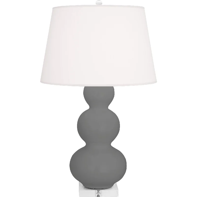 gothic style table lamps with dark finishes for a mysterious lookTriple Gourd Matte Ash Glazed Table Lamp
