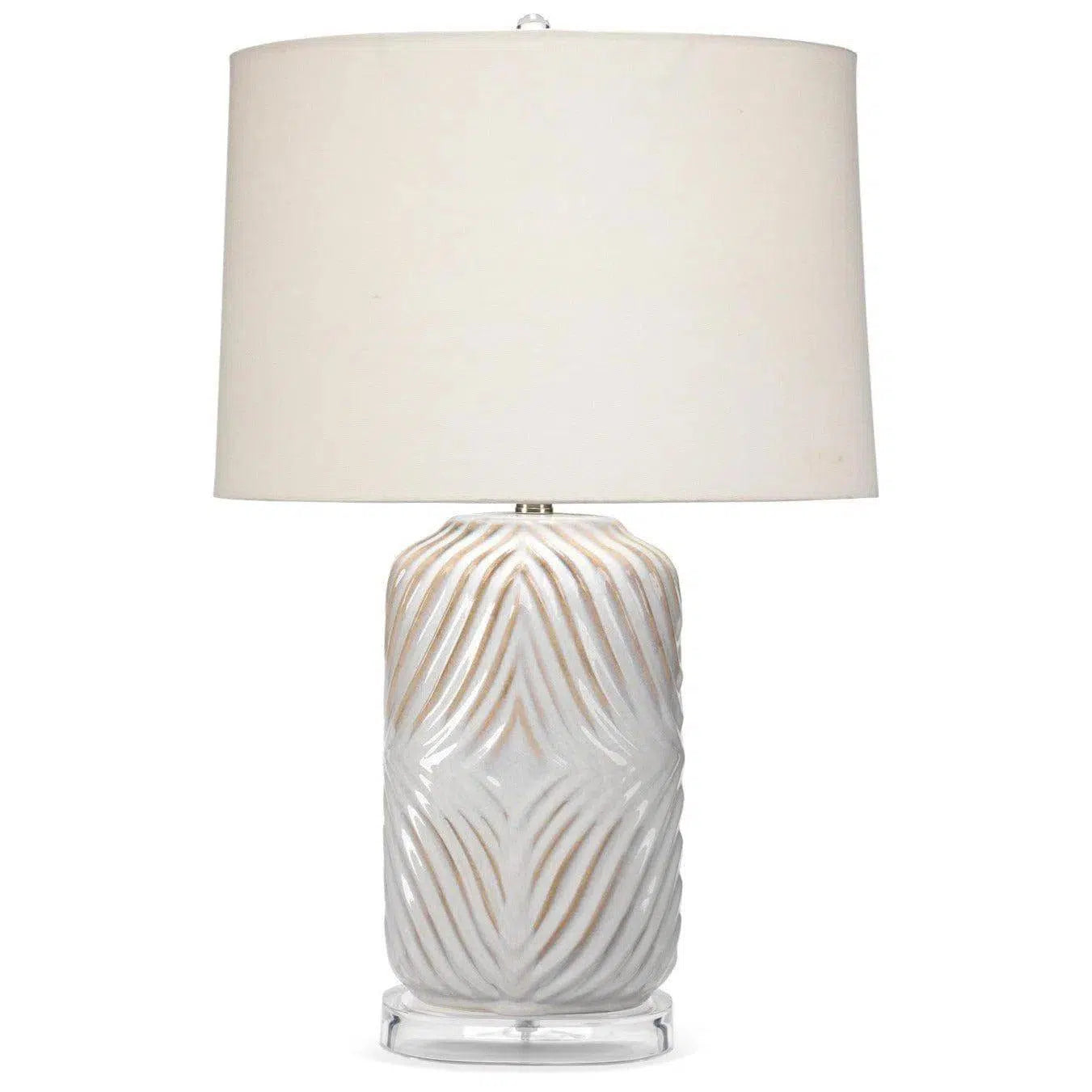 art deco table lamps with geometric shapes for a retro touchWhite Ceramic Harper Table Lamp
