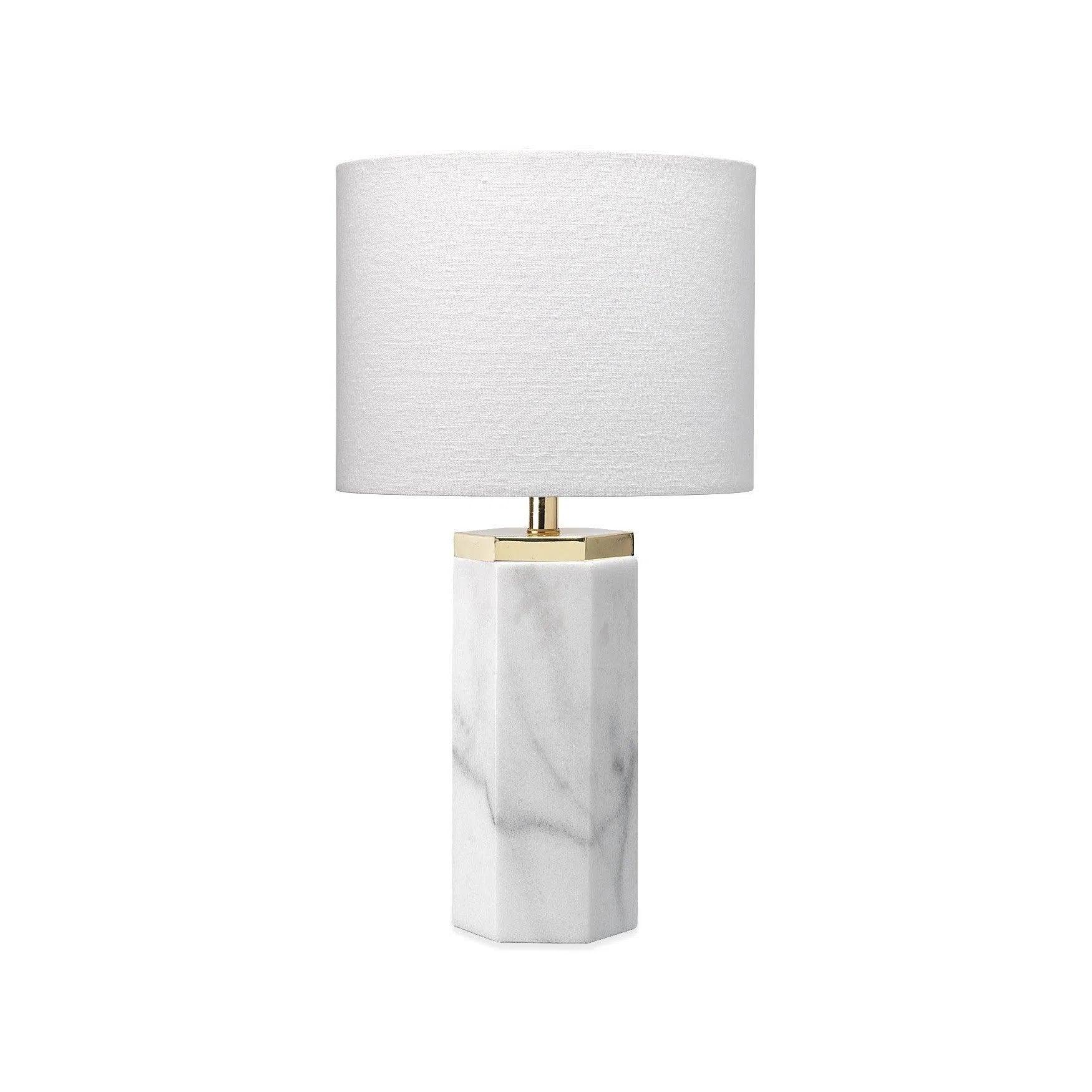 metal table lamps with a matte black finish for a sleek appearanceWhite Marble Iron Lexi Table Lamp