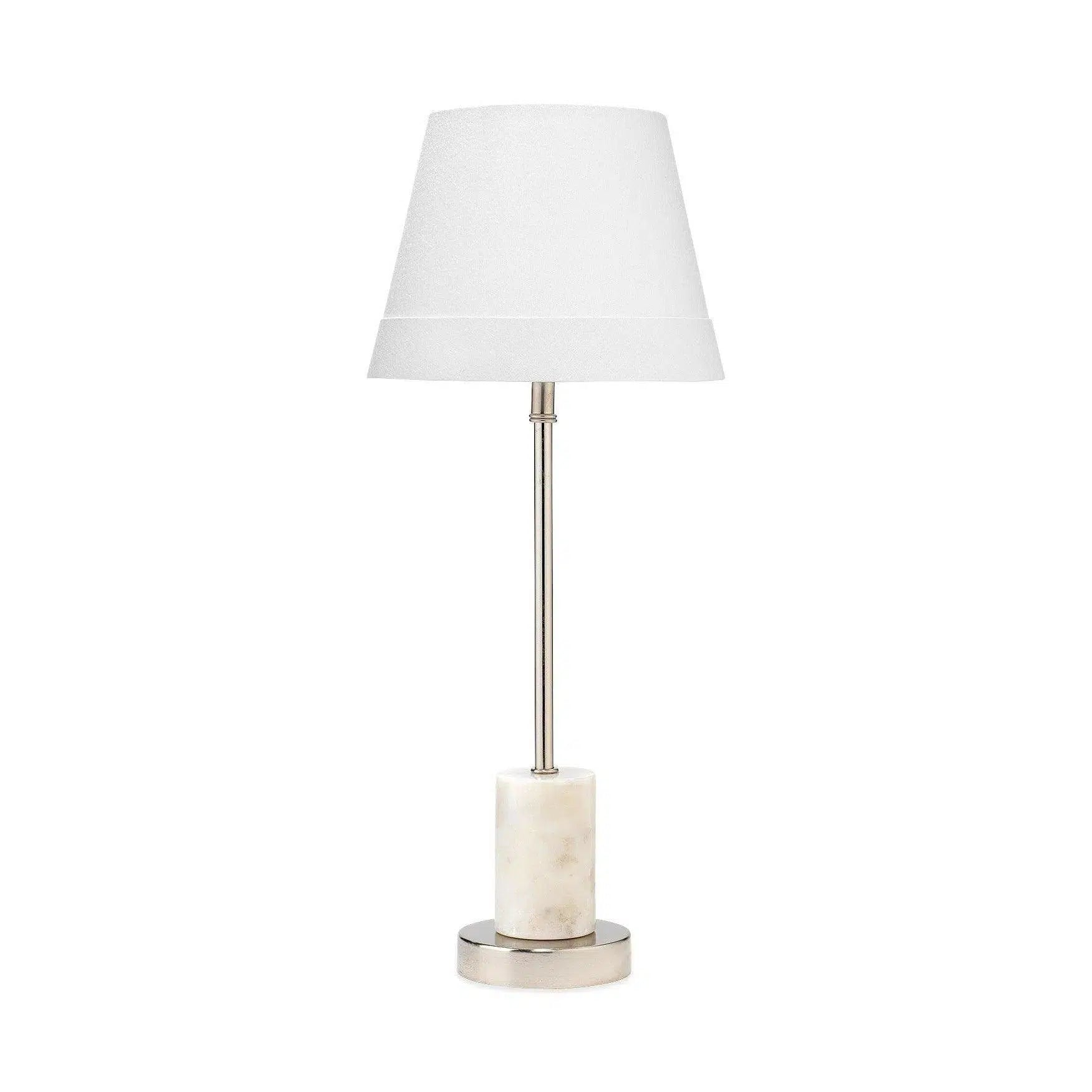 industrial style table lamps with exposed bulbs for loft apartmentsWhite Nickel Marble Iron Darcey Table Lamp